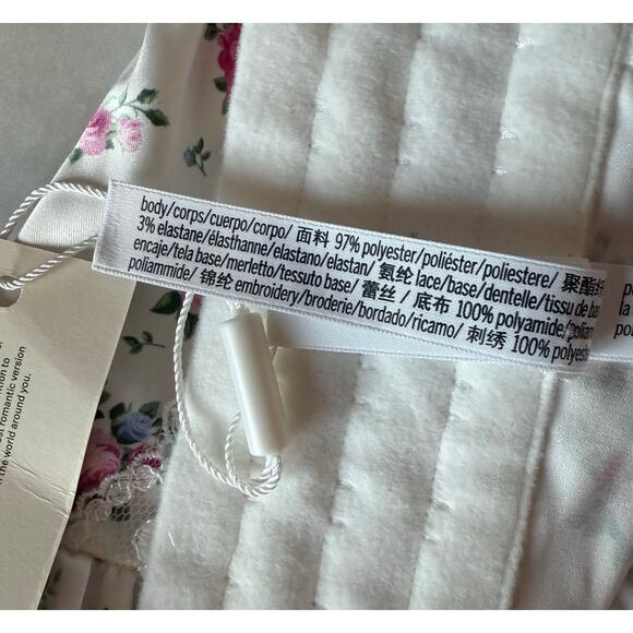 For Love & Lemons NWT That’s Amore Slip Floral Corset Mini Dress size Small - Picture 12 of 12